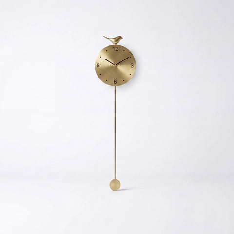 Gold pendulum wall clock | Wyntham