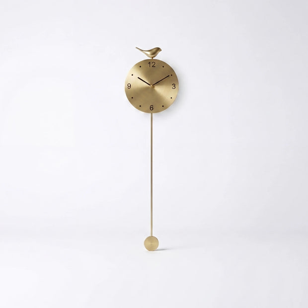 Gold pendulum wall clock | Wyntham
