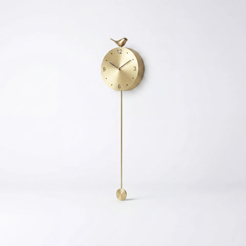 Gold pendulum wall clock | Wyntham