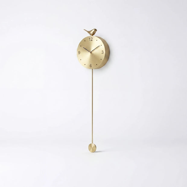 Gold pendulum wall clock | Wyntham