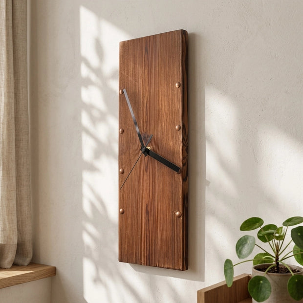 Natural wood wall clock | Stalbury