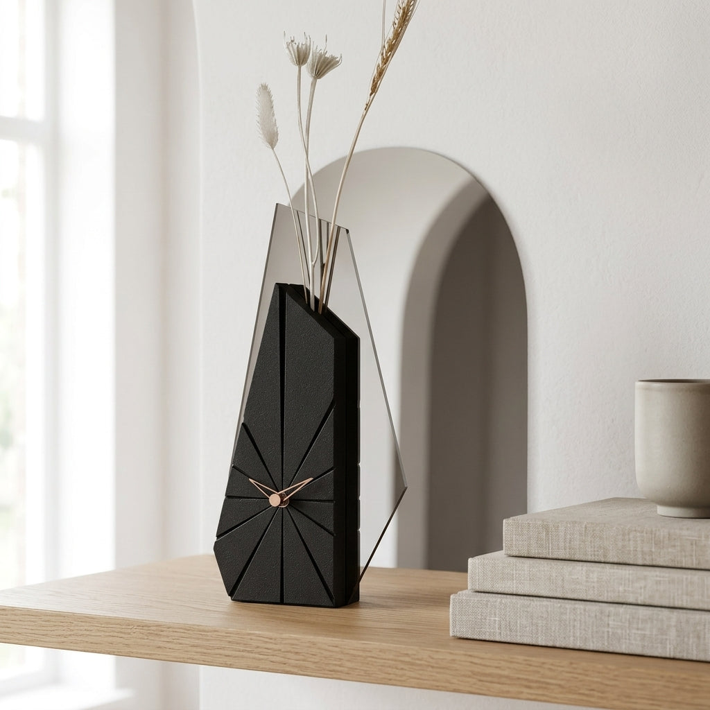 Modern geometric desk clock | Soarby