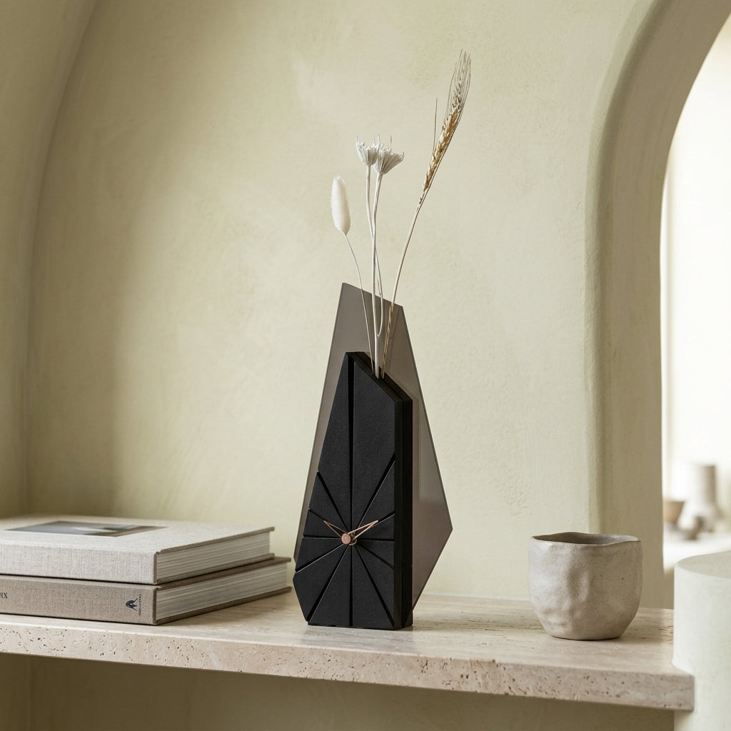 Modern geometric desk clock | Soarby