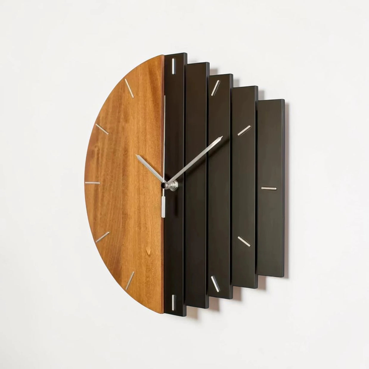 Modern wood wall clock | Cloverhill