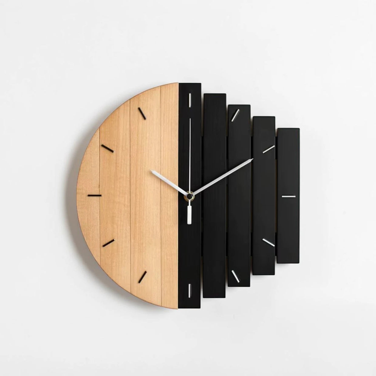Modern wood wall clock | Cloverhill