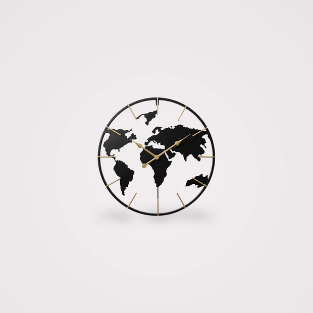 World map wall clock | Claverhill