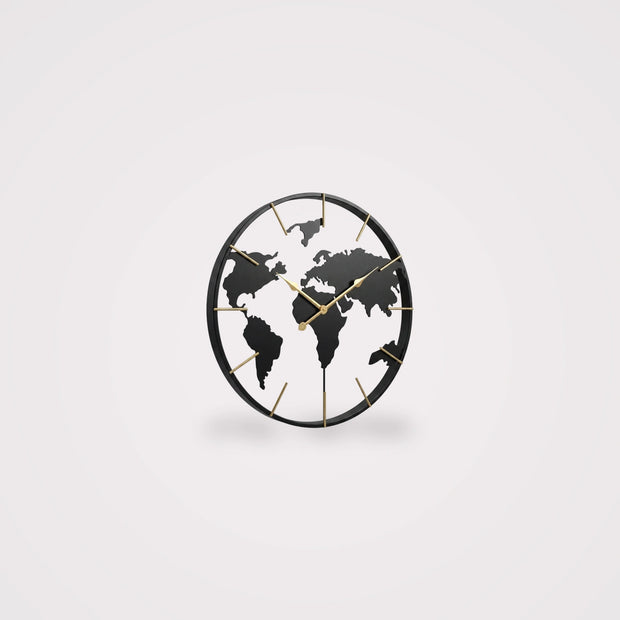 World map wall clock | Claverhill